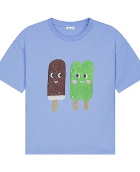 Daily Brat ICE CREAM CLUB T-SHIRT BLUE