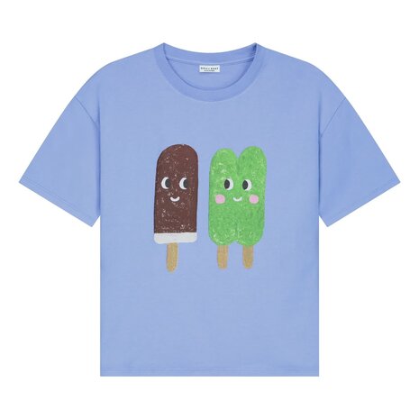 Daily Brat blauw t-shirt met ijsjes print