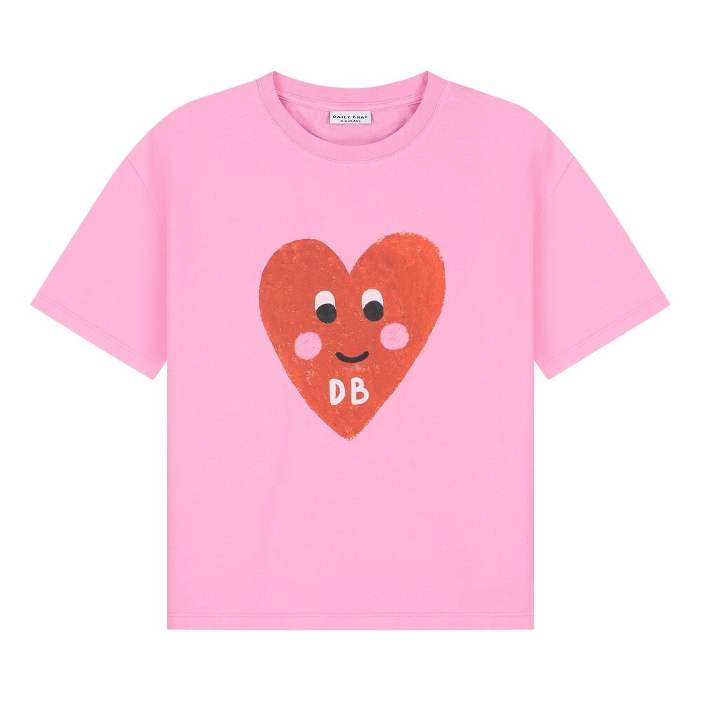 Daily Brat roze t-shirt met hart