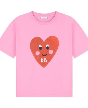 Daily Brat PATTY HEART T-SHIRT PINK COSMOS