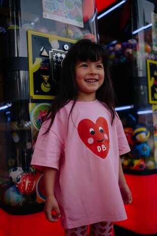 Daily Brat PATTY HEART T-SHIRT PINK COSMOS