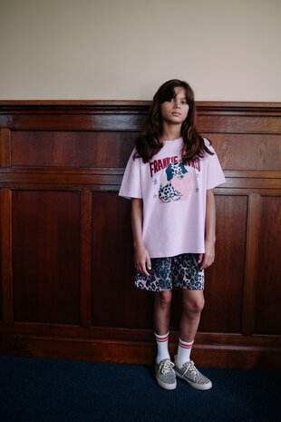 Call me Frankie roze t-shirt met Dalmatiër print