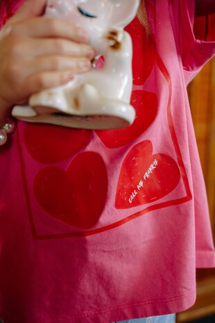 Call me Frankie CMF HEARTS PINK T-SHIRT (CMF109)