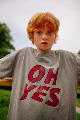 Call me Frankie grijs kinder t-shirt met rode print