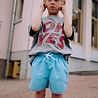 Call me Frankie grijs kinder t-shirt met rode print
