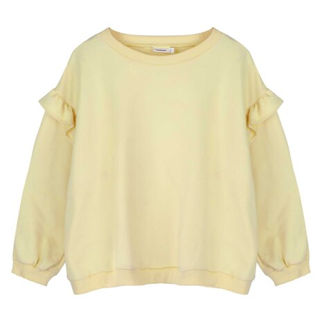 Jacky Sue LOIS RUFFLE SWEATER - PASTEL YELLOW