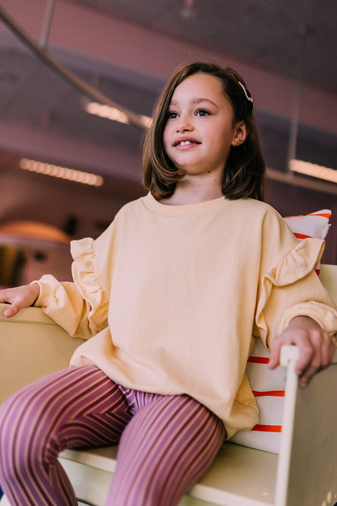 Jacky Sue flared broek met streepjes