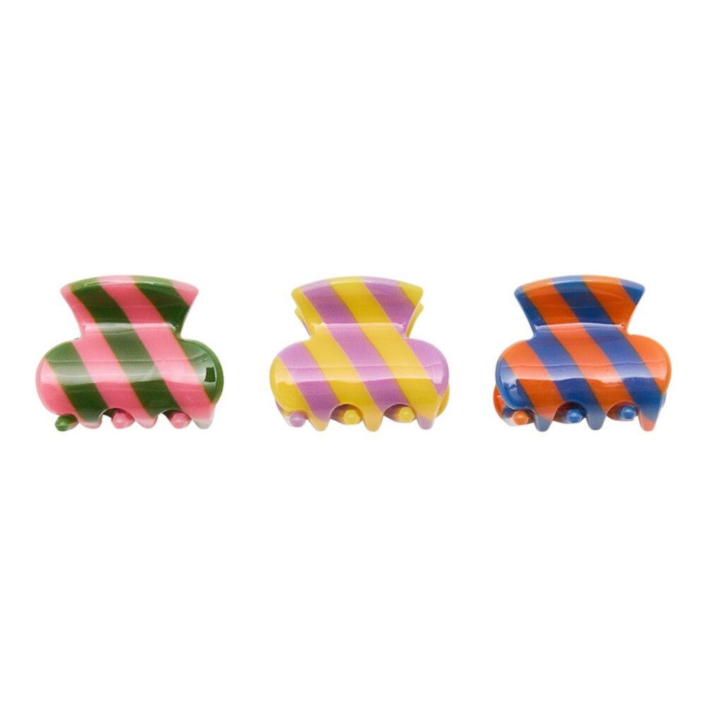 Mimi & Lula STRIPED MINI CLAW CLIPS BRIGHT MULTI