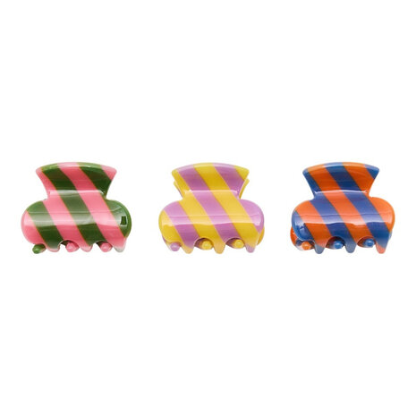 Mimi & Lula STRIPED MINI CLAW CLIPS BRIGHT MULTI