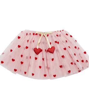 Mimi & Lula HEART PRINT TUTU PINK MULTI