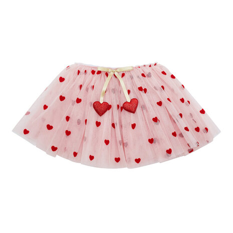 Mimi & Lula HEART PRINT TUTU PINK MULTI