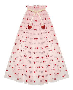 Mimi & Lula HEART PRINT CAPE PINK MULTI