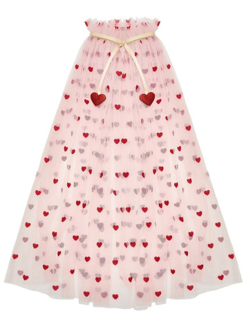 Mimi & Lula HEART PRINT CAPE PINK MULTI