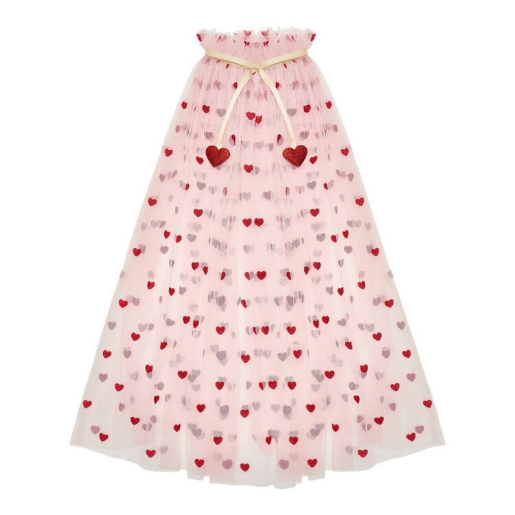 Mimi & Lula HEART PRINT CAPE PINK MULTI