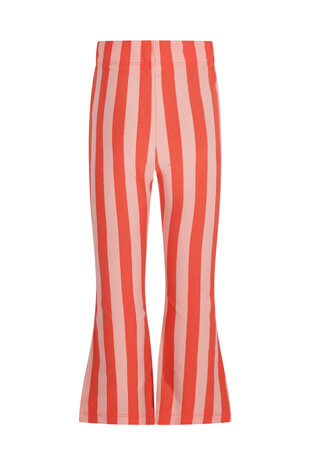 The New Chapter D602-5610 Flared Pants Nena Red Pink Stripes