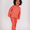 The New Chapter D602-5610 Flared Pants Nena Red Pink Stripes