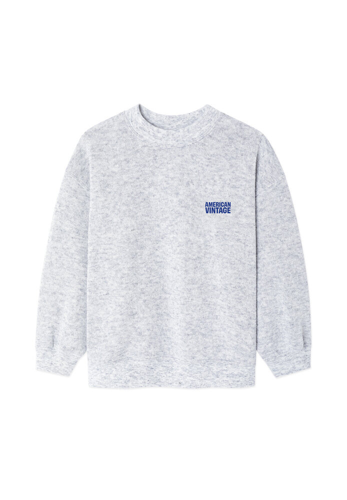 American Vintage Evona Sweater lange mouw Gris Clair Chine