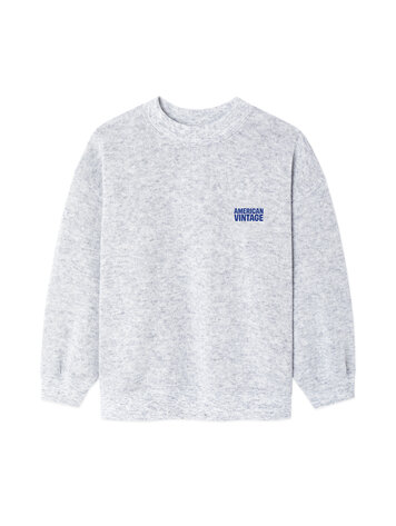 American Vintage Evona Sweater lange mouw Gris Clair Chine