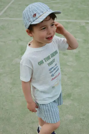 Konges Slojd short lichtblauw gestreept