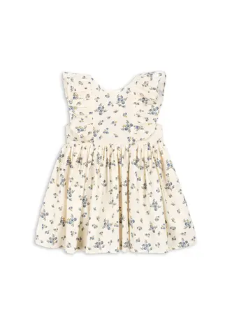 Konges Slojd zomerjurk met bloemenprint in wit en blauw