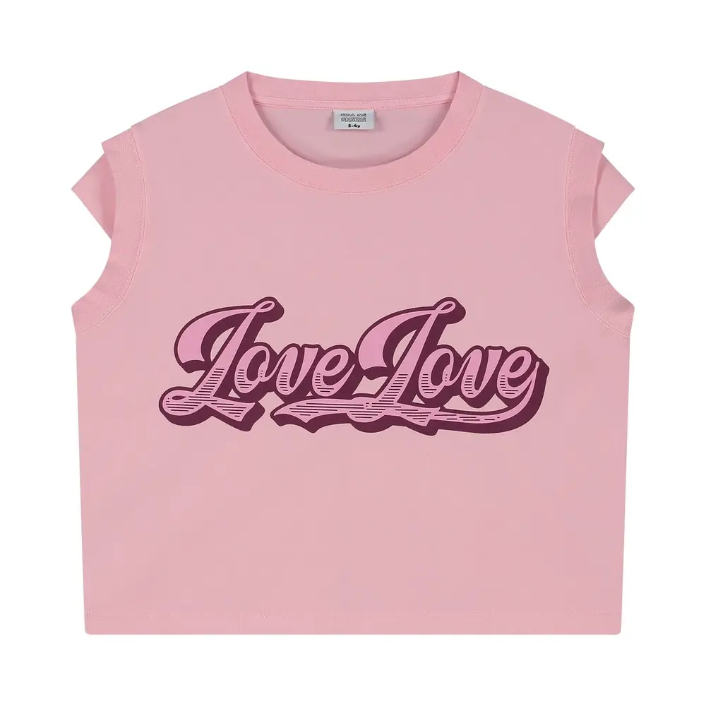 Call me Frankie roze t-shirt met Love Love print