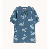 Tiny Cottons Big Swans Dress medium wash denim