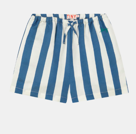 Tiny Cottons Light Navy Stripes Shorts light navy