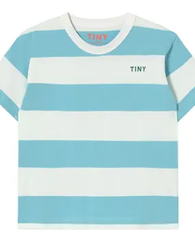 Tiny Cottons Stripes Knit Tee light cyan