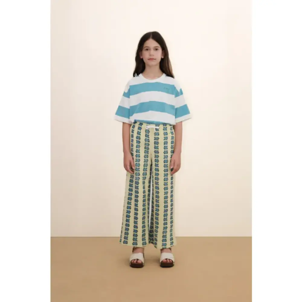 Tiny Cottons Stripes Knit Tee light cyan