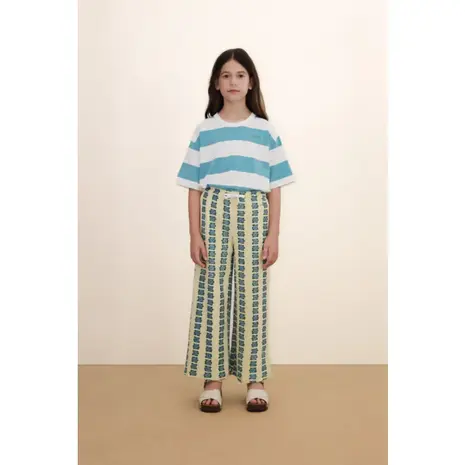 Tiny Cottons Stripes Knit Tee light cyan