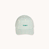 Tiny Cottons Cyan Fine Stripes Cap light cyan