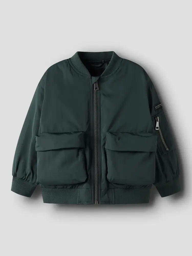 Name It 13250741 NMMMATHIAS BOMBER JACKET Green Gables