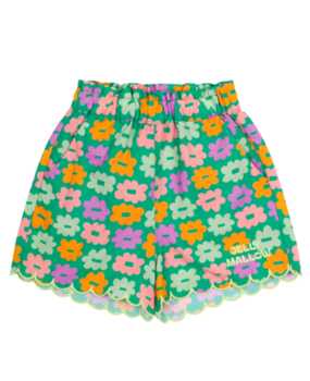 Jelly Mallow Flower Seersucker Shorts