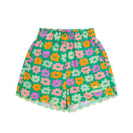 Jelly Mallow Flower Seersucker Shorts