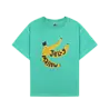 Jelly Mallow groen t-shirt met banaan en logo print