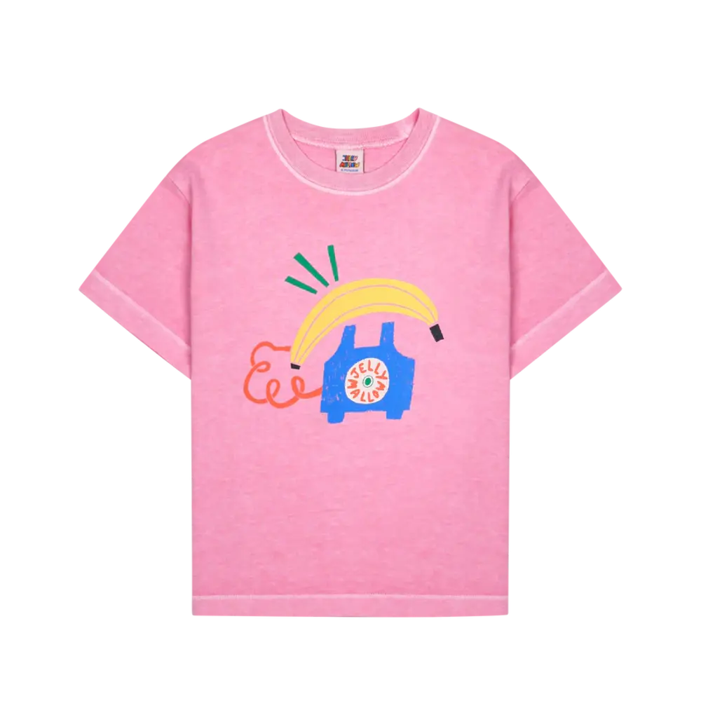 Jelly Mallow Banana Telephone Pigment T-Shirt Jelly Mallow Banana Telephone Pigment T-Shirt