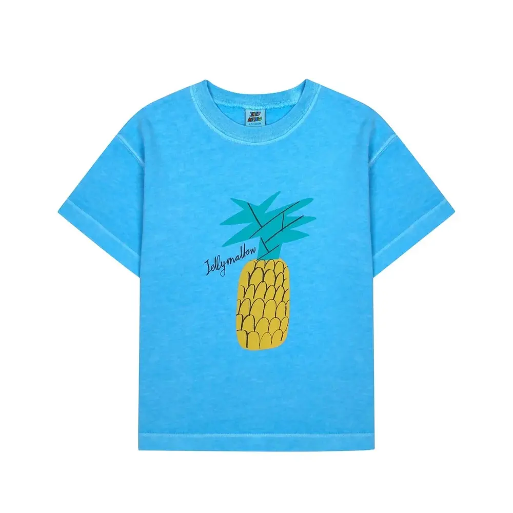 Jelly Mallow blauw t-shirt met ananas print