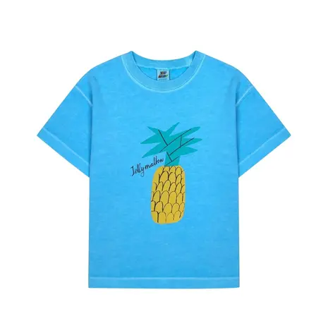 Jelly Mallow blauw t-shirt met ananas print