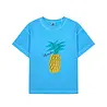 Jelly Mallow blauw t-shirt met ananas print