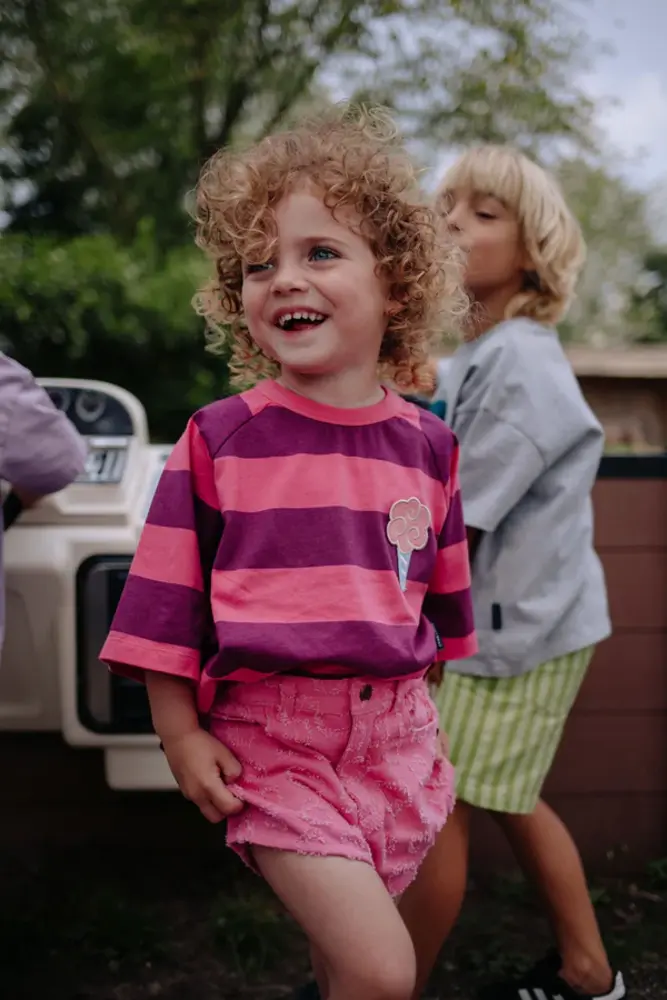 Daily Brat gestreept t-shirt met ijs patch