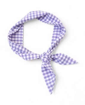 Love Issue Twilly Scarf - Checked Lila White