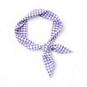 Love Issue Twilly Scarf - Checked Lila White