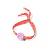 Love Issue Armband Happy Smiley 2.0 - Purple Checked Orange