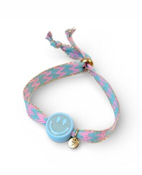 Love Issue Armband Happy Smiley 2.0 - Baby Blue