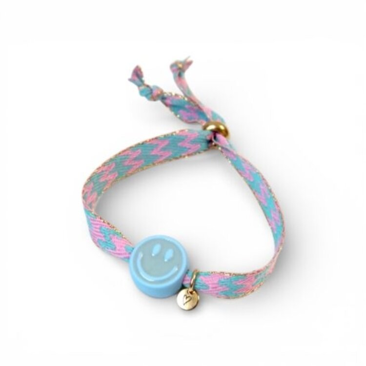 Love Issue Armband Happy Smiley 2.0 - Baby Blue