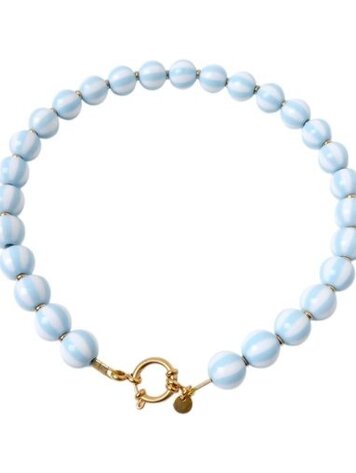 Love Issue Ketting bold beads baby blue
