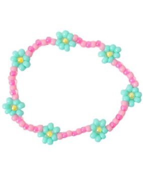 Love Issue Armband Daisy luminous pink/ocean blue