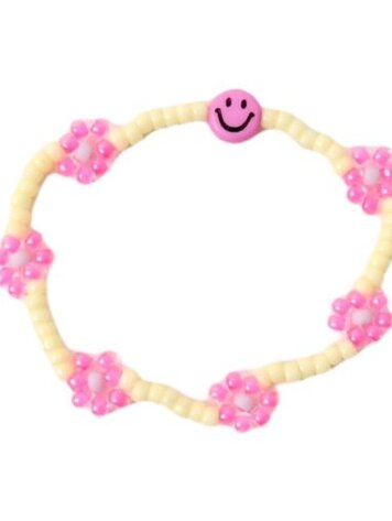 Love Issue Armband Daisy smiley sunshine/fuchsia