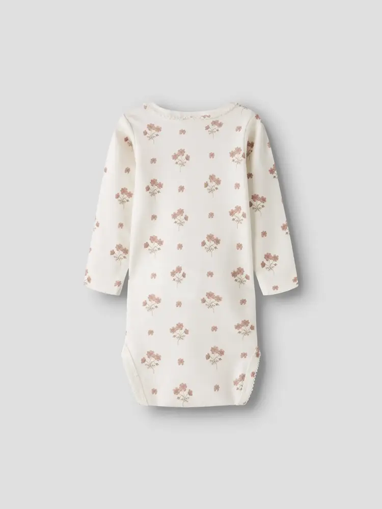 Lil Atelier 13253486 NBFLAYO SIG LS SLIM BODY LIL Coconut Milk FLOWER PINK