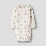 Lil Atelier 13253486 NBFLAYO SIG LS SLIM BODY LIL Coconut Milk FLOWER PINK